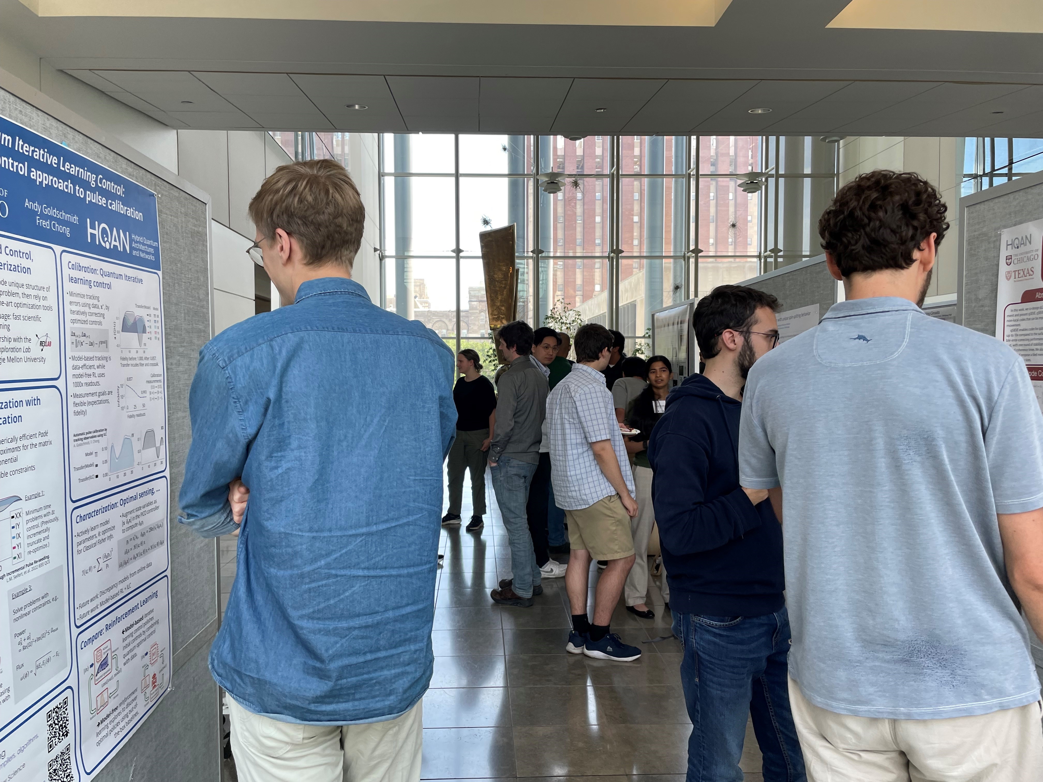 HQAN researchers, largely students and postdoctoral scholars, presented over 20 posters at the event's poster session.